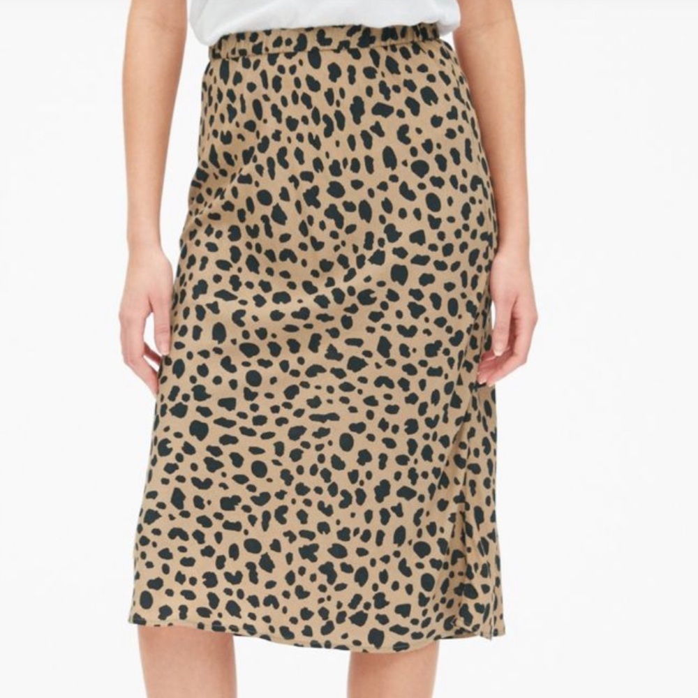 Cheetah Gap Print Skirt